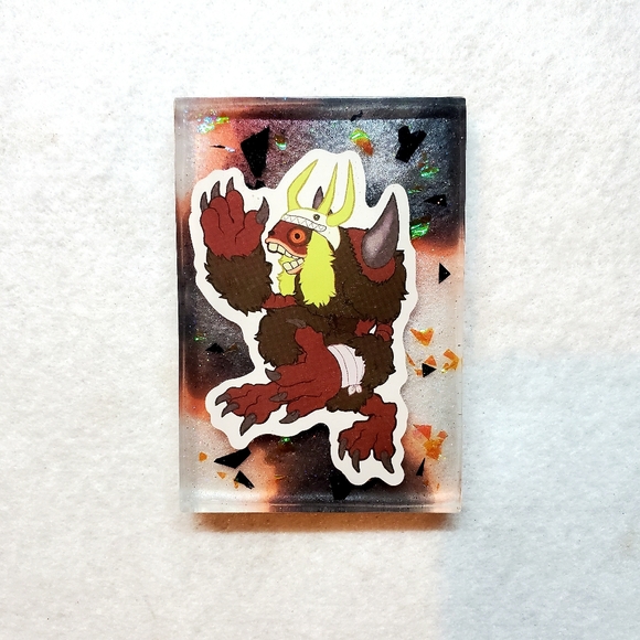 Digimon Windigomon Handmade Keychain or Fridge Magnet "Your Choice" - Picture 2 of 8